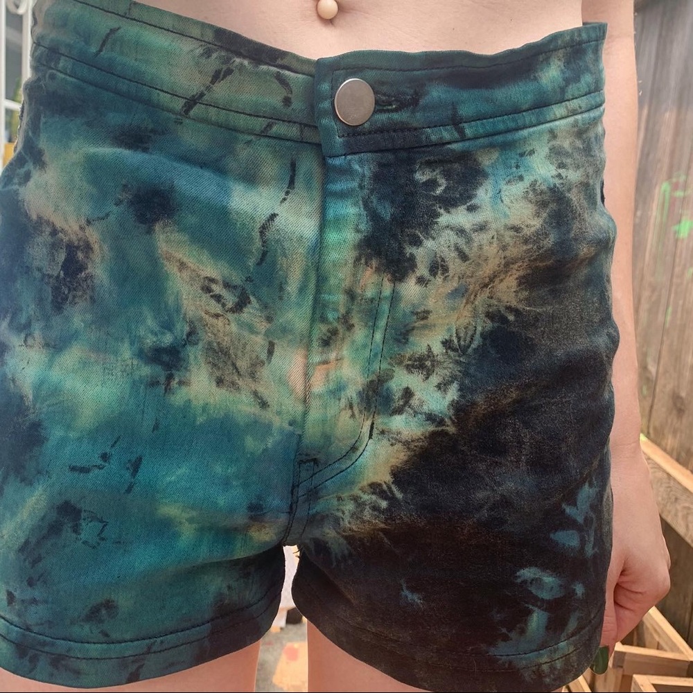 OOAK Tie-dyed American apparel shorts